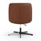 Flash Furniture Chloe Wide Mid-Back Cognac Padded LeatherSoft Armless Office Chair, Swivel Function, Black Frame CH-232196-CGN-BK-GG - alternate 9